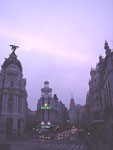 De avond valt over Madrid